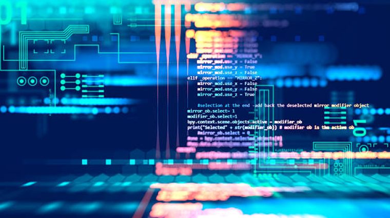 Programming code abstract technology background of software developer and  Computer script